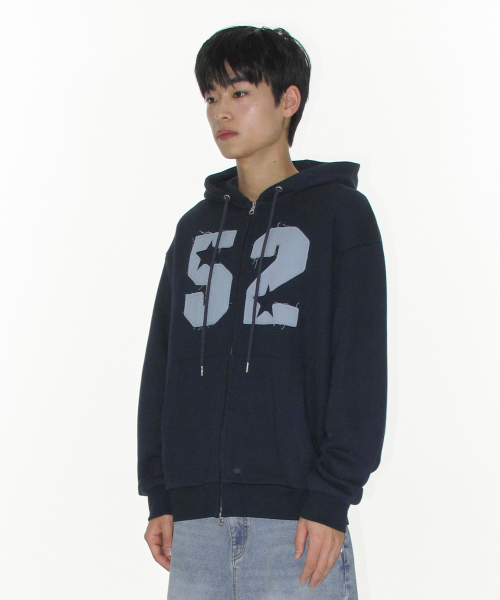 AMESWORLDWIDE（アメスワールドワイド）の「52 APPLIQUE HOODIE ZIP UP NAVY（パーカー・レディース・その他・LARGE/MEDIUM/SMALL）」の6枚目の写真