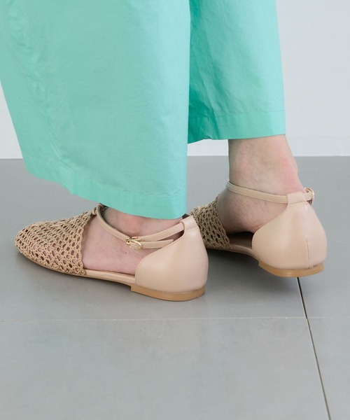 BARNYARDSTORM（バンヤードストーム）の「BARNYARDSTORM / メッシュストラップパンプス（スリッポン・レディース・ベージュ/ブラウン・38/36/37）」の3枚目の写真