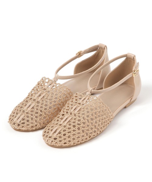 BARNYARDSTORM（バンヤードストーム）の「BARNYARDSTORM / メッシュストラップパンプス（スリッポン・レディース・ベージュ/ブラウン・38/36/37）」の17枚目の写真