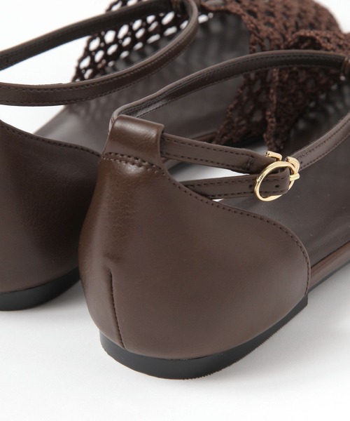 BARNYARDSTORM（バンヤードストーム）の「BARNYARDSTORM / メッシュストラップパンプス（スリッポン・レディース・ベージュ/ブラウン・38/36/37）」の7枚目の写真