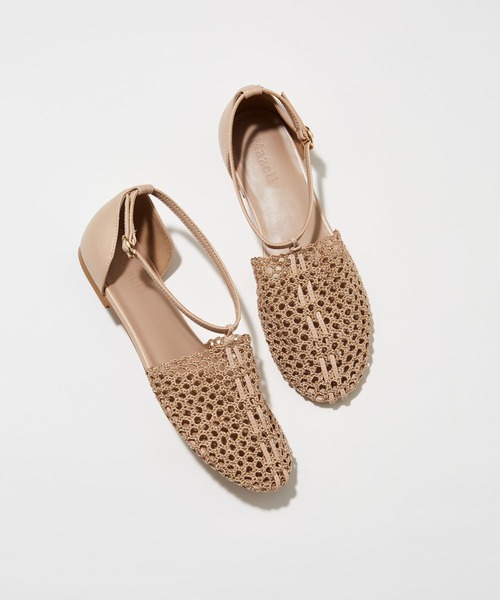 BARNYARDSTORM（バンヤードストーム）の「BARNYARDSTORM / メッシュストラップパンプス（スリッポン・レディース・ベージュ/ブラウン・38/36/37）」の20枚目の写真