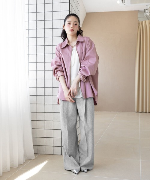 RAGEBLUE(レイジブルー)の「ピンタック/ポンチスウェットワイドパンツ(スウェットパンツ・レディース・ブラック/グレー・FREE)」の17枚目の写真