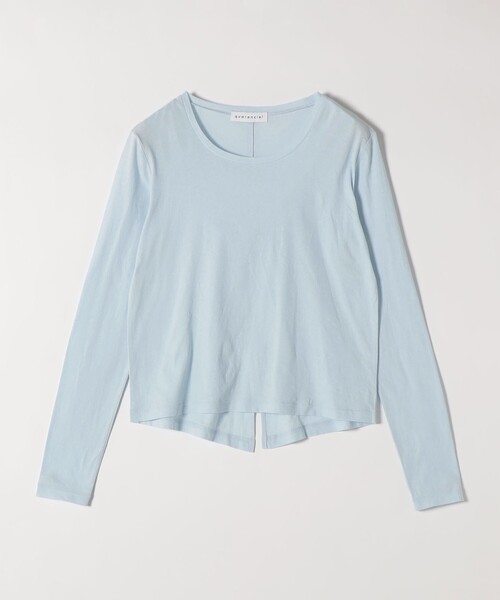 quaranciel（カランシエル）の「quaranciel:〈接触冷感/手洗い可能〉シアー コットン クルーネック ロンTEE（Tシャツ/カットソー・レディース・オフホワイト/ブラック/ライトブルー・ONE SIZE）」の19枚目の写真