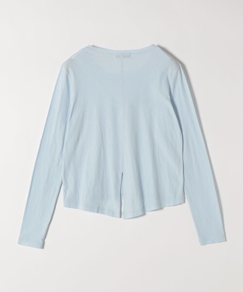 quaranciel（カランシエル）の「quaranciel:〈接触冷感/手洗い可能〉シアー コットン クルーネック ロンTEE（Tシャツ/カットソー・レディース・オフホワイト/ブラック/ライトブルー・ONE SIZE）」の20枚目の写真