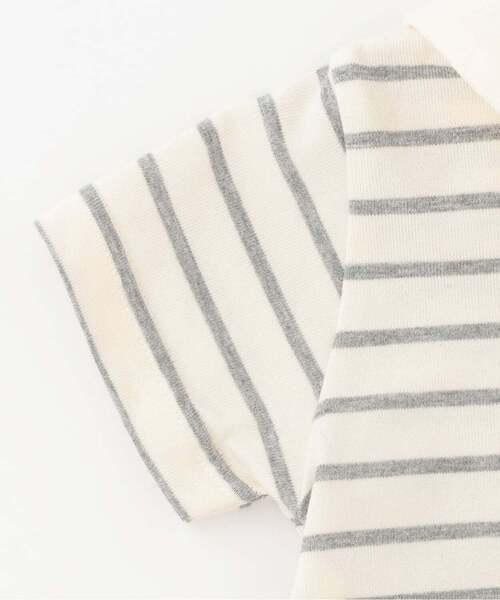 Sophie la girafe（ソフィーラジラフ）の「セーラーボーダーショートオール【日本製】（ロンパース・キッズ・グレー/ネイビー・80ｃｍ/70cm）」の3枚目の写真