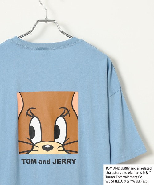Tom&Jerry(トムアンドジェリー)の「TOM&JERRY プリント BIG T 半袖(Tシャツ/カットソー・メンズ・ブルー系/チャコール/オレンジ/ネイビー/ホワイト系その他/オフホワイト/ダークグリーン/ブラック・M/XL/L)」の7枚目の写真