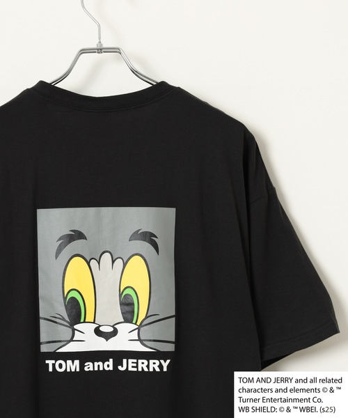 Tom&Jerry(トムアンドジェリー)の「TOM&JERRY プリント BIG T 半袖(Tシャツ/カットソー・メンズ・ブルー系/チャコール/オレンジ/ネイビー/ホワイト系その他/オフホワイト/ダークグリーン/ブラック・M/XL/L)」の4枚目の写真