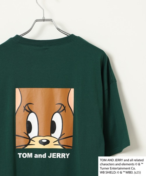Tom&Jerry(トムアンドジェリー)の「TOM&JERRY プリント BIG T 半袖(Tシャツ/カットソー・メンズ・ブルー系/チャコール/オレンジ/ネイビー/ホワイト系その他/オフホワイト/ダークグリーン/ブラック・M/XL/L)」の2枚目の写真