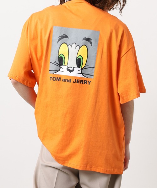 Tom&Jerry(トムアンドジェリー)の「TOM&JERRY プリント BIG T 半袖(Tシャツ/カットソー・メンズ・ブルー系/チャコール/オレンジ/ネイビー/ホワイト系その他/オフホワイト/ダークグリーン/ブラック・M/XL/L)」の18枚目の写真