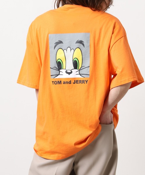 Tom&Jerry(トムアンドジェリー)の「TOM&JERRY プリント BIG T 半袖(Tシャツ/カットソー・メンズ・ブルー系/チャコール/オレンジ/ネイビー/ホワイト系その他/オフホワイト/ダークグリーン/ブラック・M/XL/L)」の20枚目の写真