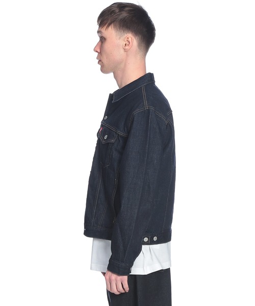 EDWIN（エドウィン）の「EDWIN (エドウィン) デニムジャケット ET1136-100 OneWash 濃色ブルー Gジャン ポケット デニム ジャケット アウター（デニムジャケット・メンズ・ワンウォッシュ・L/M/LL）」の2枚目の写真