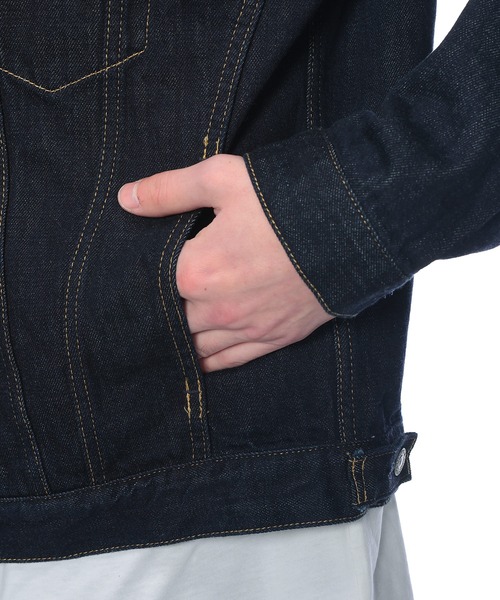 EDWIN（エドウィン）の「EDWIN (エドウィン) デニムジャケット ET1136-100 OneWash 濃色ブルー Gジャン ポケット デニム ジャケット アウター（デニムジャケット・メンズ・ワンウォッシュ・L/M/LL）」の6枚目の写真