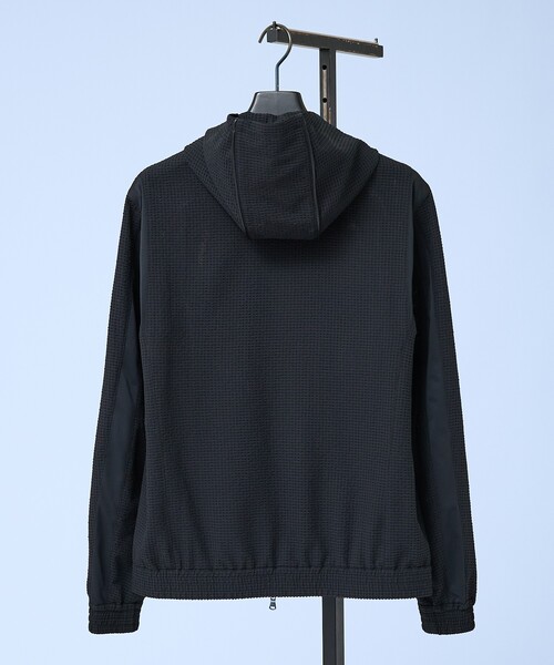 5351 POUR LES HOMMES（ゴーサンゴーイチプールオム）の「【セットアップ対応】トリコット プリント ジョガー フーディー（ブルゾン・メンズ・ストライプ/ブラック・46/44/50/48）」の5枚目の写真