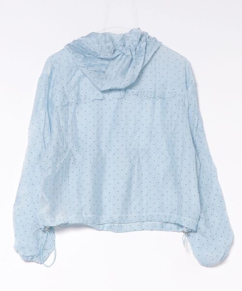 Ritzy(リッツィー)の「ドット柄 シアー ジップパーカー(パーカー・レディース・ホワイト/ライトブルー・XL/L/M)」の12枚目の写真