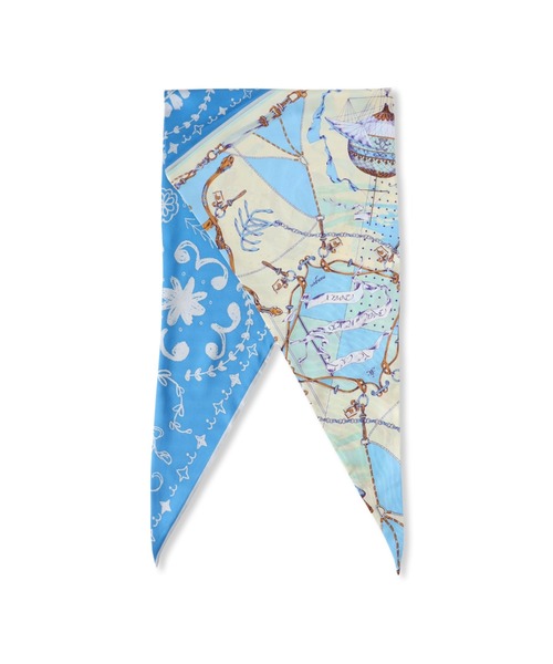 manipuri（マニプリ）の「【manipuri】＜ダイヤ型スカーフ＞（ストール/ショール・レディース・ブルー系その他/オレンジ系その他・FREE）」の4枚目の写真