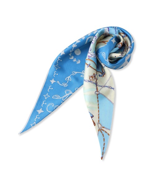 manipuri（マニプリ）の「【manipuri】＜ダイヤ型スカーフ＞（ストール/ショール・レディース・ブルー系その他/オレンジ系その他・FREE）」の5枚目の写真