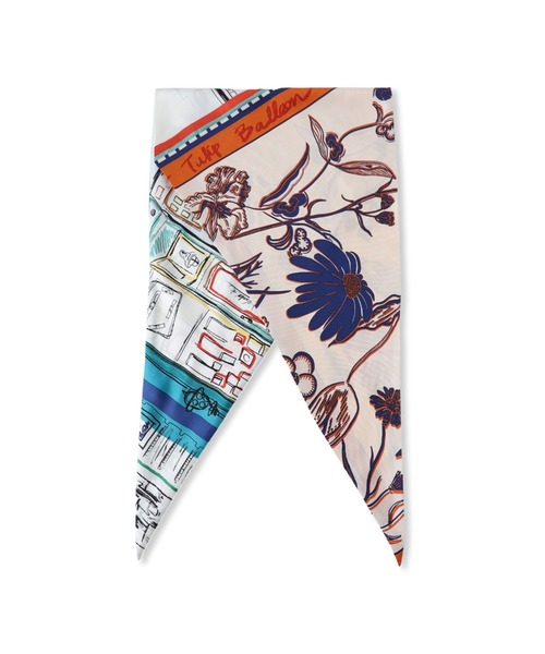 manipuri（マニプリ）の「【manipuri】＜ダイヤ型スカーフ＞（ストール/ショール・レディース・ブルー系その他/オレンジ系その他・FREE）」の10枚目の写真