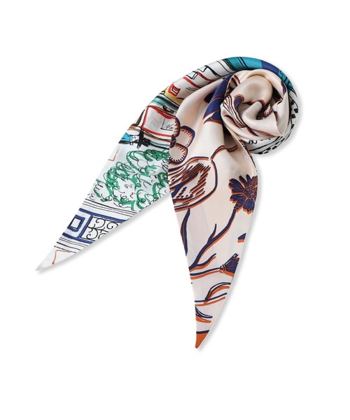 manipuri（マニプリ）の「【manipuri】＜ダイヤ型スカーフ＞（ストール/ショール・レディース・ブルー系その他/オレンジ系その他・FREE）」の11枚目の写真