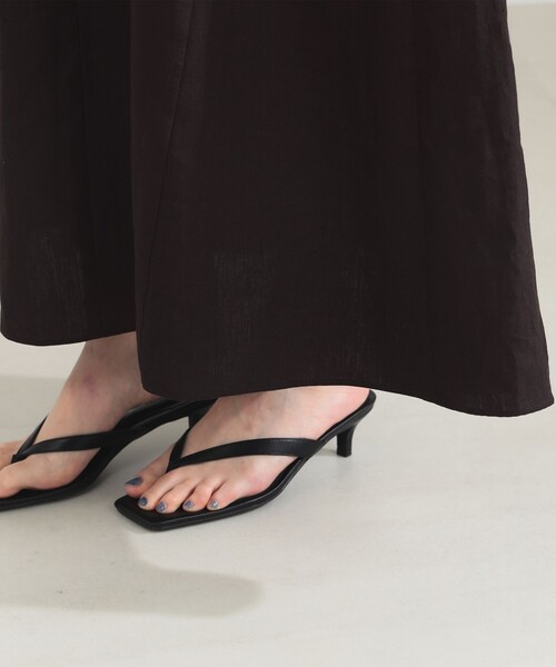 Demi-Luxe BEAMS（デミルクス ビームス）の「シンプル リネン 2WAY ドレス .M（ワンピース・レディース・ダークブラウン/ベージュ/ブルー系その他3・38/36）」の9枚目の写真