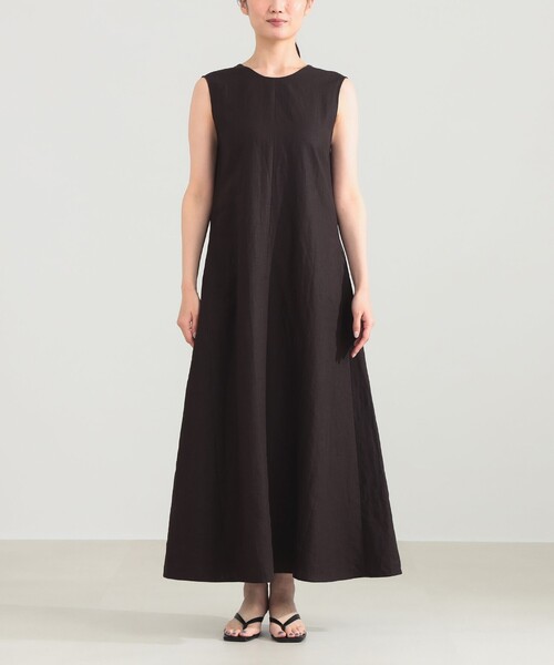 Demi-Luxe BEAMS（デミルクス ビームス）の「シンプル リネン 2WAY ドレス .M（ワンピース・レディース・ダークブラウン/ベージュ/ブルー系その他3・38/36）」の11枚目の写真