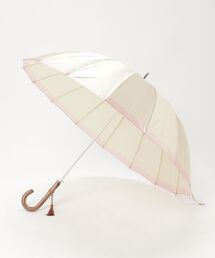 L.E.D.BITES（エルイーディーバイツ）の「16本骨　無地切り替え　タッセル付き　ジャンプ傘（長傘）」