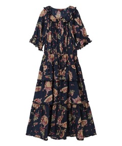 FLOWER PRINT VELOUR DRESS（ドレス）｜Ameri（アメリ）のファッション
