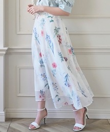 シアーボタニカルフラワースカート