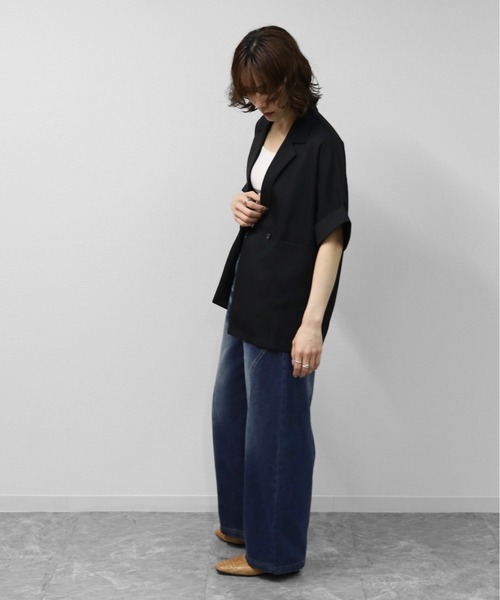 THE CELL.(ザセルドット)の「カーブシーム コクーンワイド デニム CURVED SEAM COCOON WIDE DENIM(デニムパンツ・レディース・インディゴブルー・M/L/XL/S)」の7枚目の写真