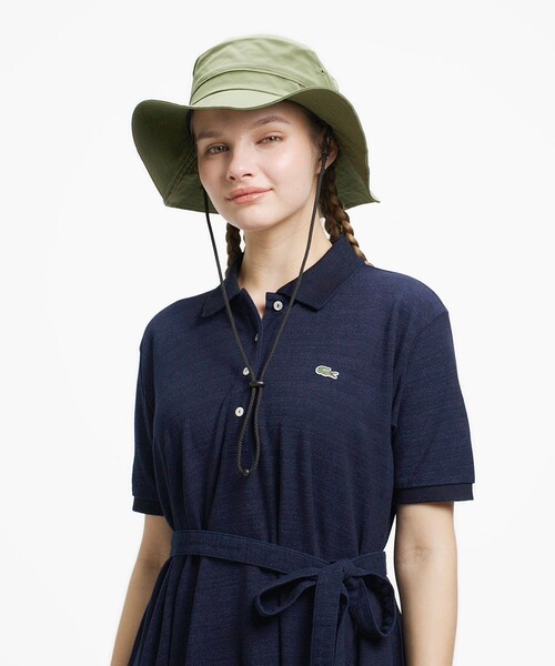 LACOSTE(ラコステ)の「インディゴ鹿の子ポロドレス / フレアワンピース(ワンピース・レディース・ネイビー/ブルー・40/36/38/34)」の12枚目の写真