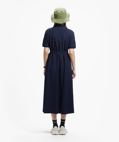 LACOSTE(ラコステ)の「インディゴ鹿の子ポロドレス / フレアワンピース(ワンピース・レディース・ネイビー/ブルー・40/36/38/34)」の13枚目の写真