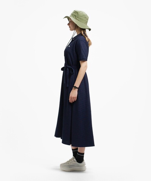 LACOSTE(ラコステ)の「インディゴ鹿の子ポロドレス / フレアワンピース(ワンピース・レディース・ネイビー/ブルー・40/36/38/34)」の14枚目の写真
