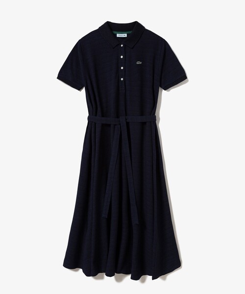 LACOSTE(ラコステ)の「インディゴ鹿の子ポロドレス / フレアワンピース(ワンピース・レディース・ネイビー/ブルー・40/36/38/34)」の15枚目の写真