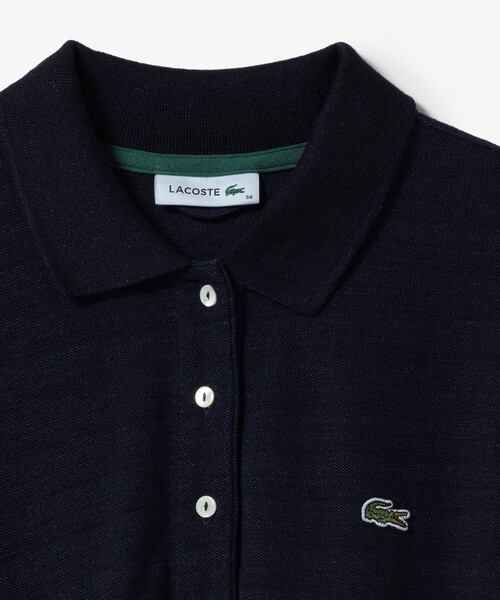 LACOSTE(ラコステ)の「インディゴ鹿の子ポロドレス / フレアワンピース(ワンピース・レディース・ネイビー/ブルー・40/36/38/34)」の17枚目の写真