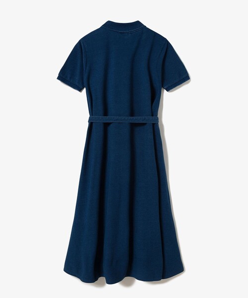 LACOSTE(ラコステ)の「インディゴ鹿の子ポロドレス / フレアワンピース(ワンピース・レディース・ネイビー/ブルー・40/36/38/34)」の7枚目の写真
