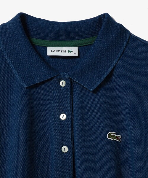 LACOSTE(ラコステ)の「インディゴ鹿の子ポロドレス / フレアワンピース(ワンピース・レディース・ネイビー/ブルー・40/36/38/34)」の8枚目の写真