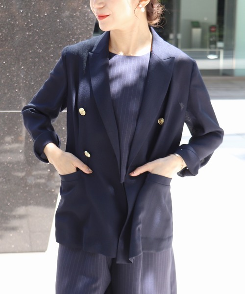 Sirin(シリン)の「ゴールドボタンメッシュジャケット【2サイズ展開】(テーラードジャケット・レディース・イエロー系その他/ネイビー・XS/S)」の8枚目の写真