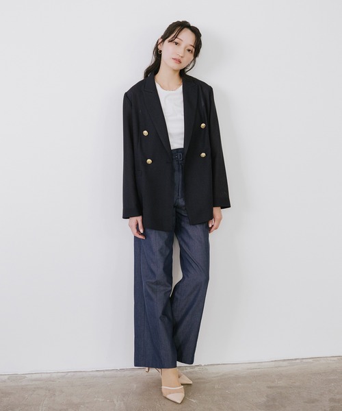 Sirin(シリン)の「ゴールドボタンメッシュジャケット【2サイズ展開】(テーラードジャケット・レディース・イエロー系その他/ネイビー・XS/S)」の11枚目の写真