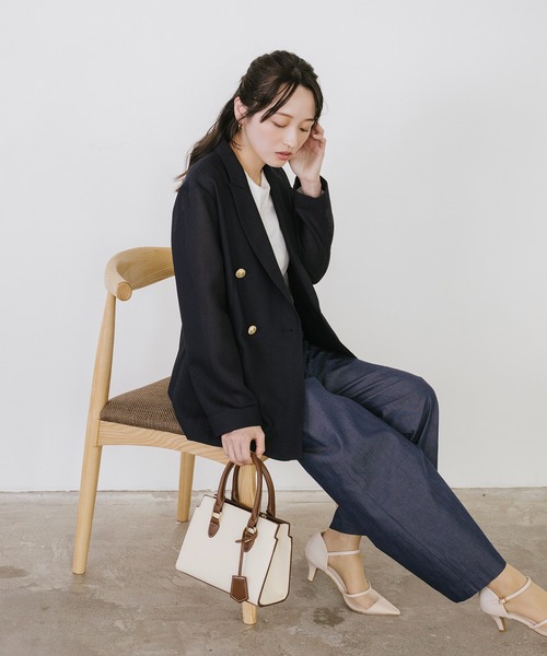 Sirin(シリン)の「ゴールドボタンメッシュジャケット【2サイズ展開】(テーラードジャケット・レディース・イエロー系その他/ネイビー・XS/S)」の13枚目の写真