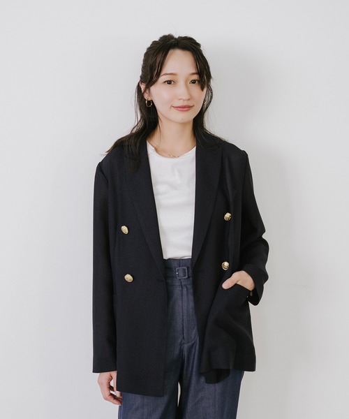 Sirin(シリン)の「ゴールドボタンメッシュジャケット【2サイズ展開】(テーラードジャケット・レディース・イエロー系その他/ネイビー・XS/S)」の14枚目の写真