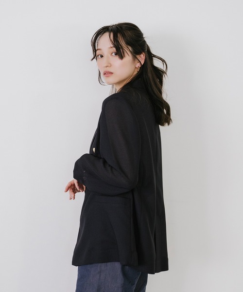 Sirin(シリン)の「ゴールドボタンメッシュジャケット【2サイズ展開】(テーラードジャケット・レディース・イエロー系その他/ネイビー・XS/S)」の16枚目の写真