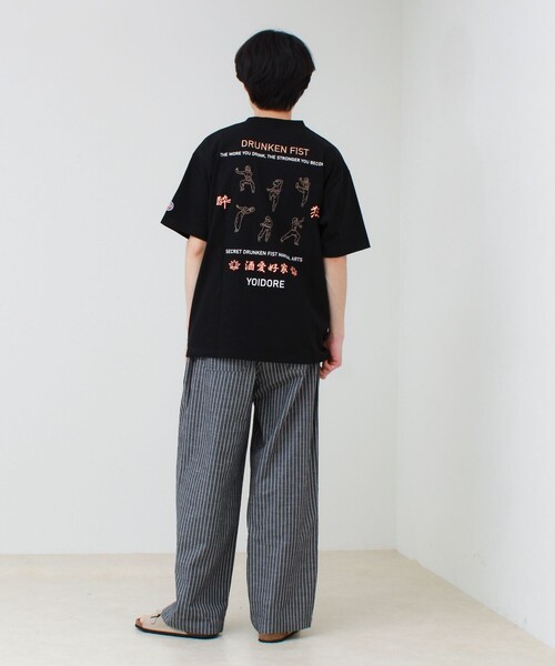 GLOSTER(グロスター)の「【YOIDORE/ヨイドレ】よいどれ拳法TEE(Tシャツ/カットソー・メンズ・ブラック/オフホワイト・M/L)」の9枚目の写真