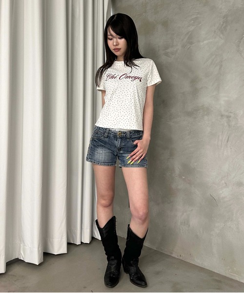 sedacle girl(セダクルガール)の「スターチャームバイカラーT(Tシャツ/カットソー・レディース・ネイビー/ライトブルー/オフホワイト・FREE)」の14枚目の写真