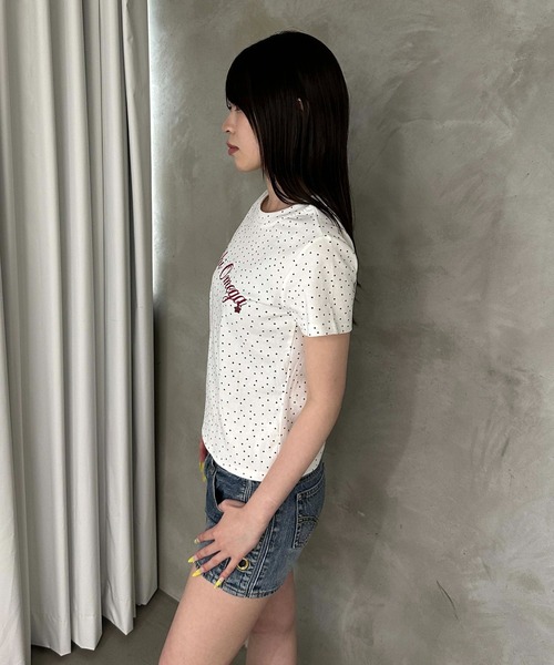 sedacle girl(セダクルガール)の「スターチャームバイカラーT(Tシャツ/カットソー・レディース・ネイビー/ライトブルー/オフホワイト・FREE)」の11枚目の写真