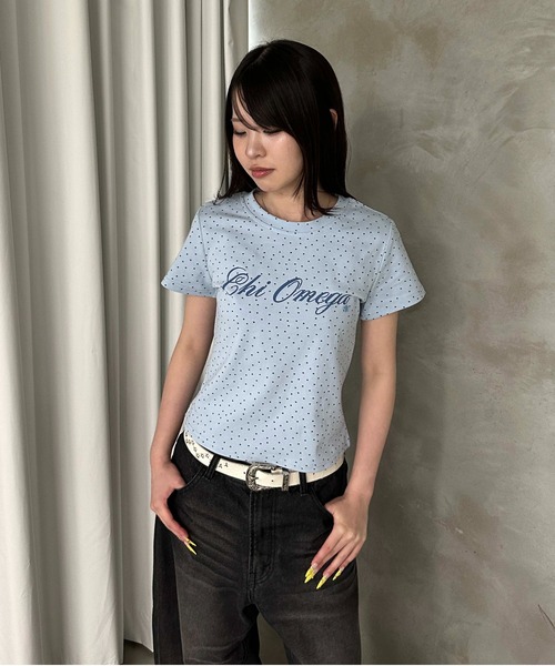 sedacle girl(セダクルガール)の「スターチャームバイカラーT(Tシャツ/カットソー・レディース・ネイビー/ライトブルー/オフホワイト・FREE)」の18枚目の写真