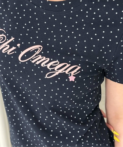 sedacle girl(セダクルガール)の「スターチャームバイカラーT(Tシャツ/カットソー・レディース・ネイビー/ライトブルー/オフホワイト・FREE)」の9枚目の写真