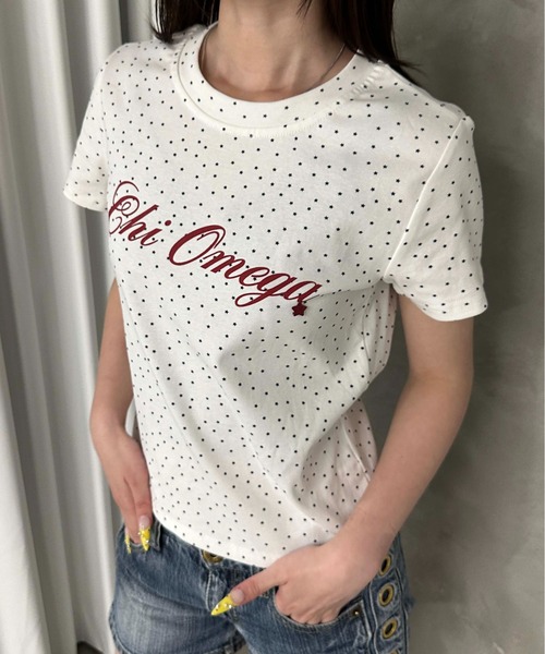 sedacle girl(セダクルガール)の「スターチャームバイカラーT(Tシャツ/カットソー・レディース・ネイビー/ライトブルー/オフホワイト・FREE)」の4枚目の写真