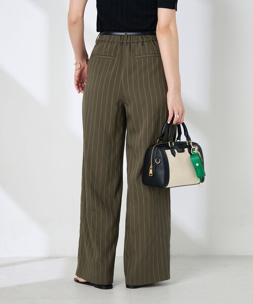 NOLLEY’S Sophi(ノーリーズソフィ)の「ウォッシャブルストライプタックパンツ(その他パンツ・レディース・カーキ/ホワイト系その他4・38/36/34)」の13枚目の写真
