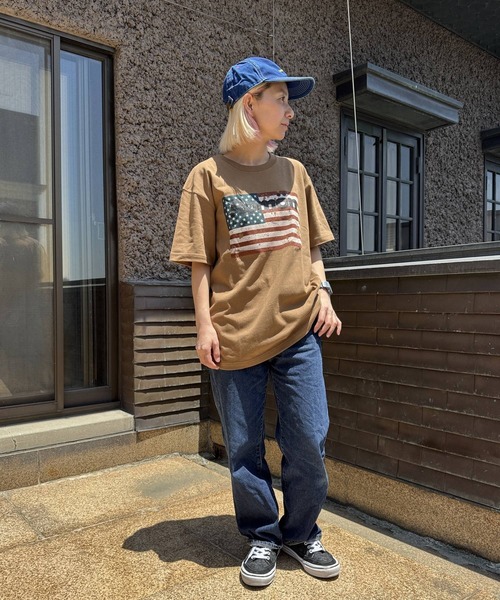 Romon（ロマン）の「ロマン【Romon】Standard T-shirts(America)（Tシャツ/カットソー・メンズ・ライトオリーブ/ホワイト/キャメル/ブラック系1・M/L/XL）」の12枚目の写真