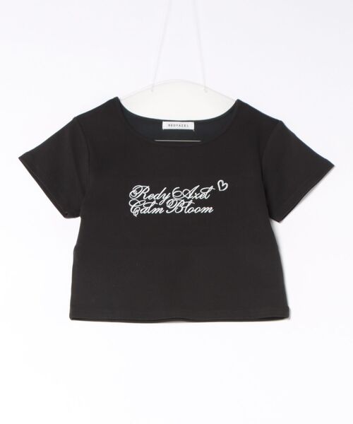 REDYAZEL(レディアゼル)の「カリグラフィーロゴエンブロイダリークロップドTシャツ(Tシャツ/カットソー・レディース・ブラック/ホワイト/ベージュ/ミント・FREE)」の13枚目の写真