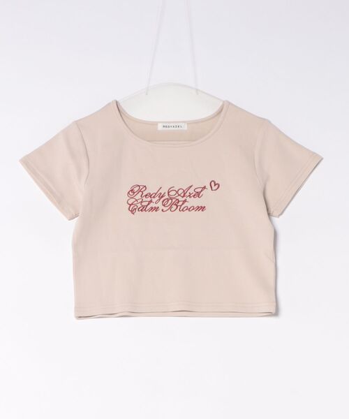 REDYAZEL(レディアゼル)の「カリグラフィーロゴエンブロイダリークロップドTシャツ(Tシャツ/カットソー・レディース・ブラック/ホワイト/ベージュ/ミント・FREE)」の12枚目の写真